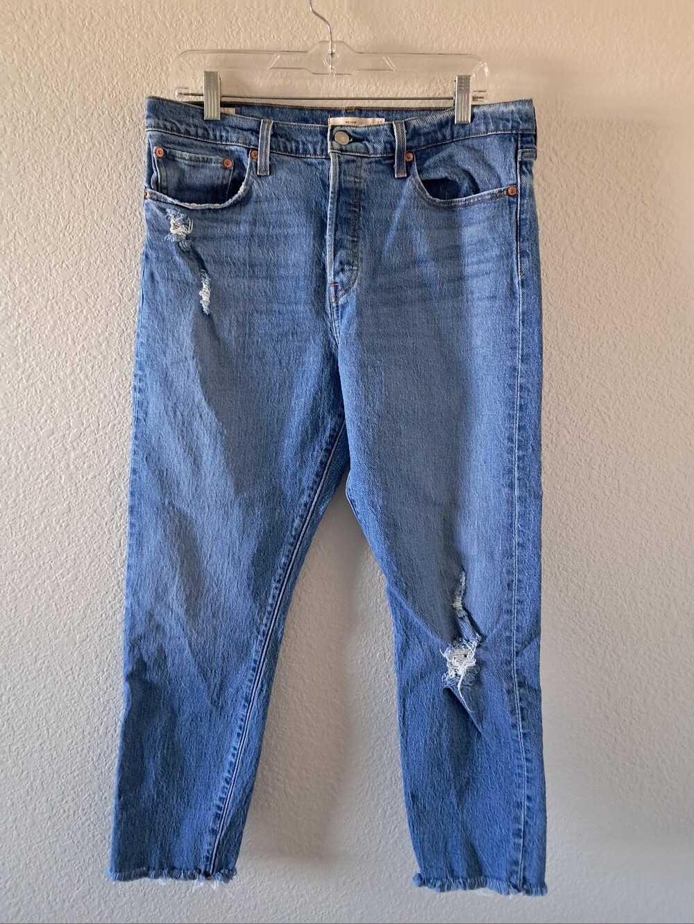 Levis Wedgie Straight Fit Jeans Size 32 Blue Classic Capsule
